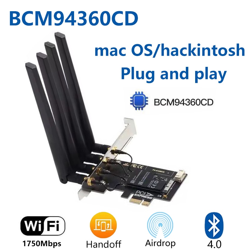  BCM94360CD Hackintosh PC 1750Mbps WiFi ..